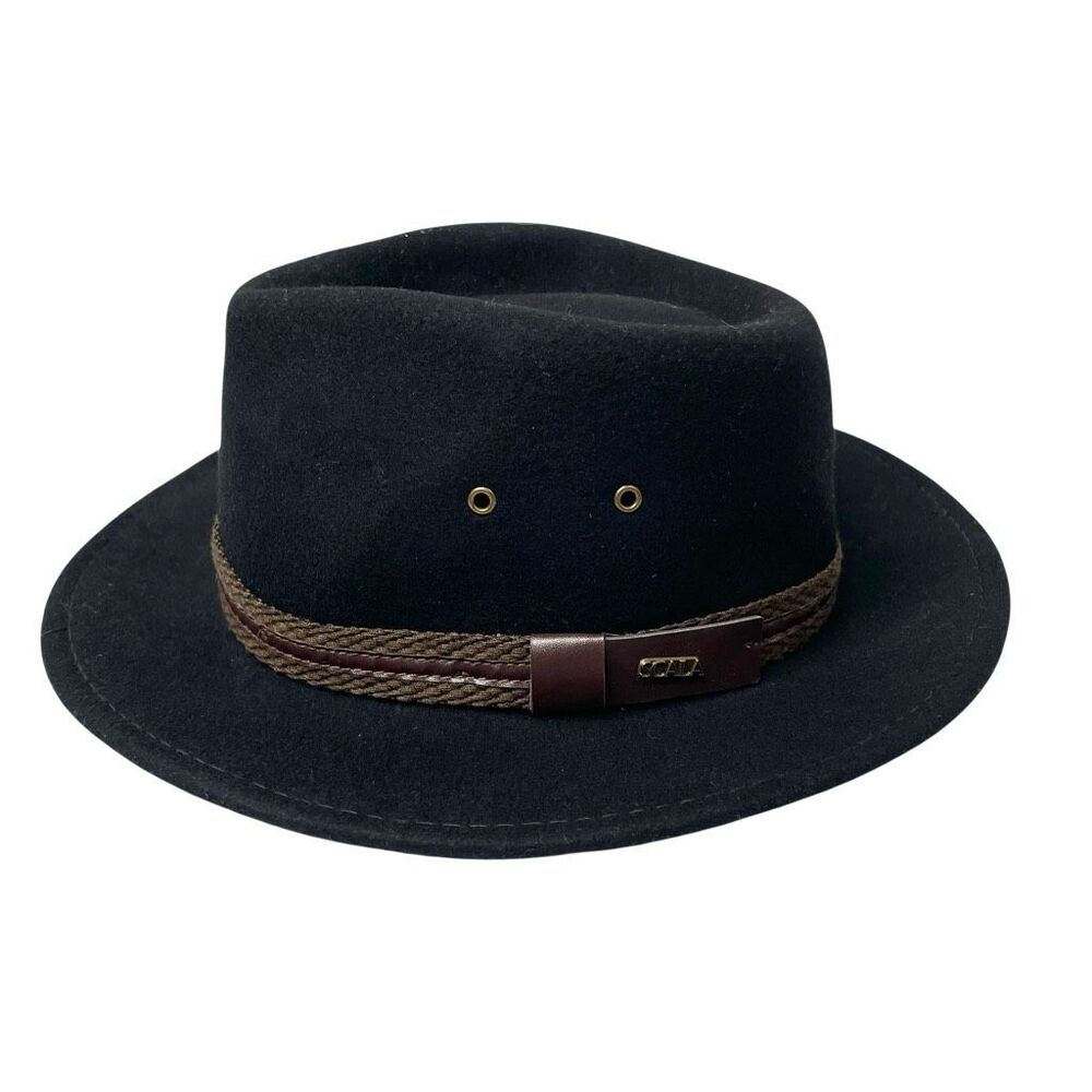 Scala 100% wool‎ fedora hat size M black